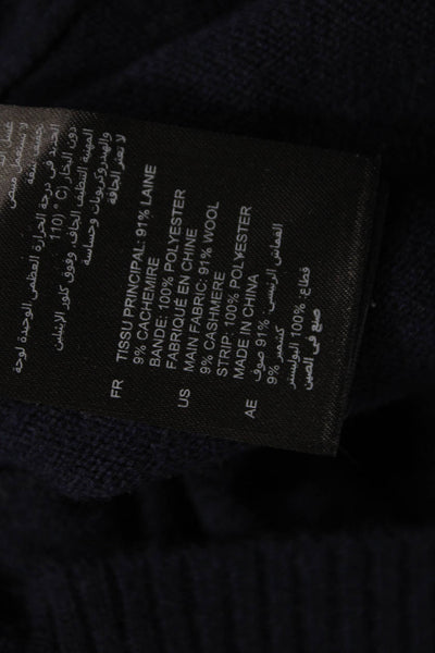 Sandro Womens Wool V-Neck Pullover Sweater Blue Long Sleeve Size 1