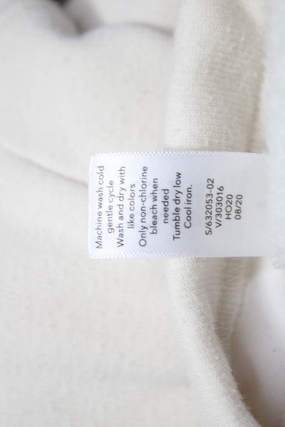Athleta Womens Pullover Hoodie Ivory Zip Long Sleeve Polyester Size S