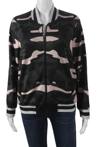 Ultracor Womens Track Jacket Multicolor Camouflage Zip Long Sleeve Size M
