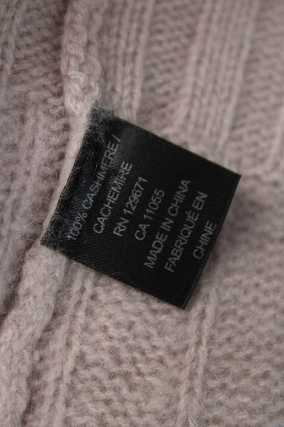 360 Cashmere Women Pullover Mock Neck Beige Long Sleeve Size XS