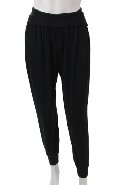 Athleta Womens Jogger Pants Black Modal Pull On Inseam 28 Size XS