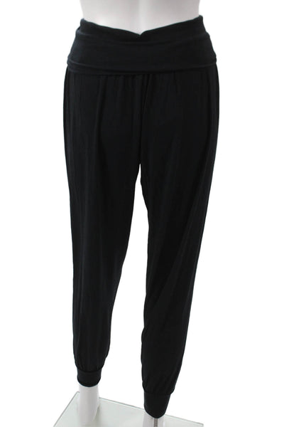 Athleta Womens Jogger Pants Black Modal Pull On Inseam 28 Size XS