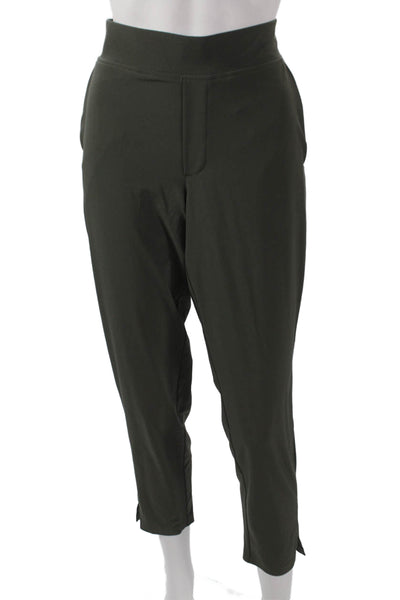 Athleta Women Ankle Pants Green Pull On Polyester Solid Size 6