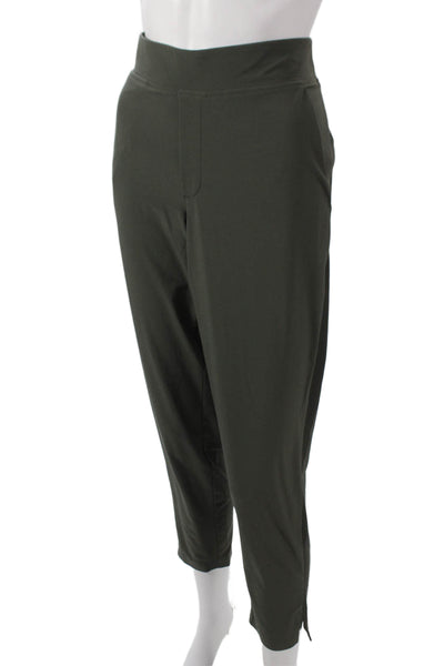 Athleta Women Ankle Pants Green Pull On Polyester Solid Size 6