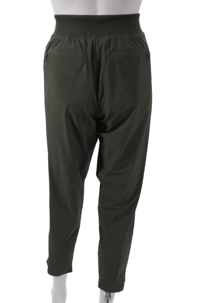 Athleta Women Ankle Pants Green Pull On Polyester Solid Size 6