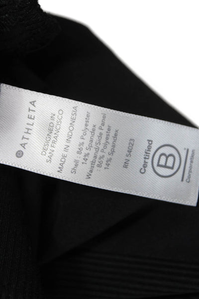 Athleta Women Ankle Pants Black Polyester Pull On Size 6