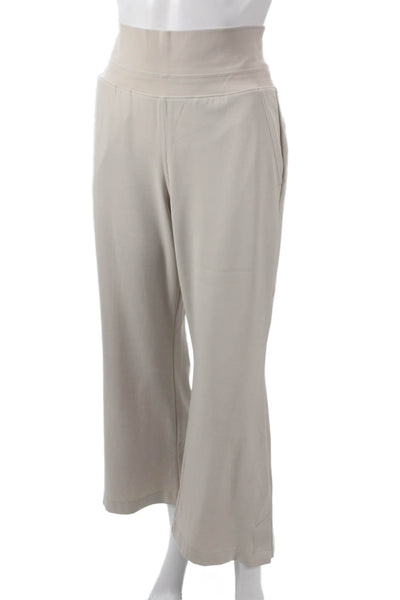 Athleta Women Sweatpants Beige Nylon Pull On Size S