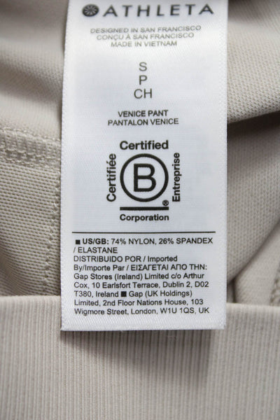 Athleta Women Sweatpants Beige Nylon Pull On Size S