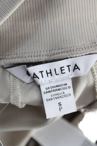 Athleta Women Sweatpants Beige Nylon Pull On Size S
