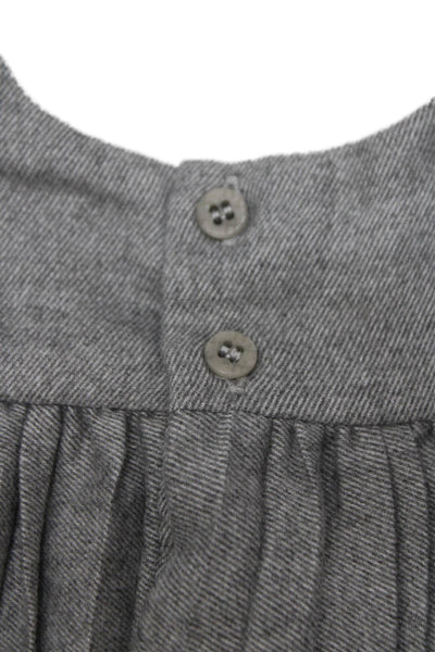 Il Gufo Girls Sleeveless Crew Neck Tulle Underlay Dress Gray Size 6M