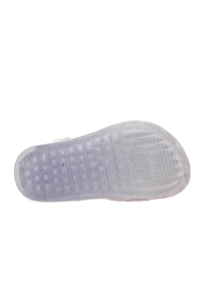 Mini Melissa Girls Rubber Logo Ice Cream Cone Sandals Clear Pink Size 7