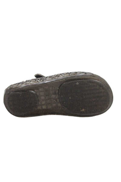 Mini Melissa x Campana Girls Rubber Mary Jane Ballet Flats Brown Size 7