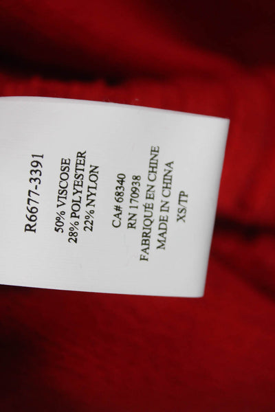 Renuar Women Red Viscose Cowl Neck Pullover Sweater Long Sleeve Size XS