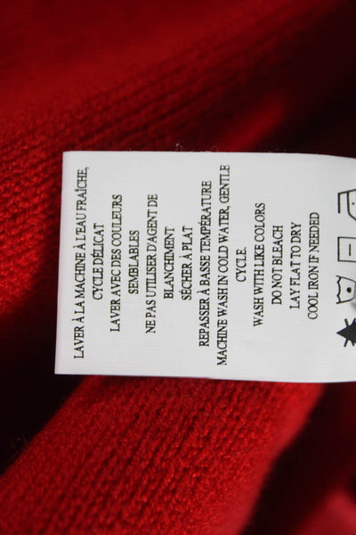 Renuar Women Red Viscose Cowl Neck Pullover Sweater Long Sleeve Size XS