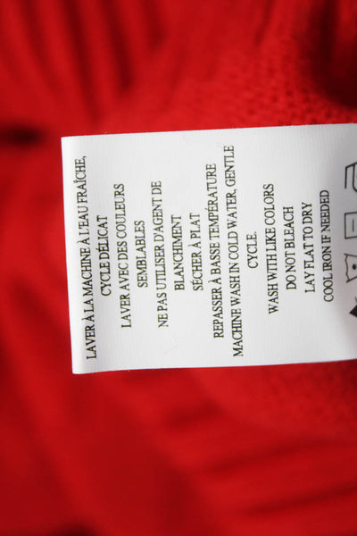 Renuar Womens Pullover Sweater Cowl Neck Long Sleeve Viscose Red Size XL