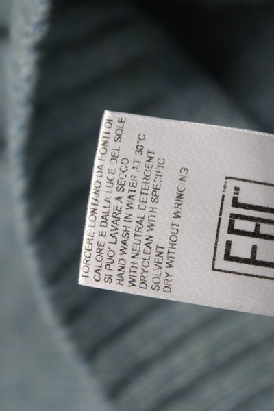Base Womens Pullover Sweater Turtleneck Wool Blue Long Sleeve Size 42