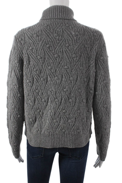 Kangra Women Pullover Sweater Turtleneck Wool Gray Long Sleeve Size 40