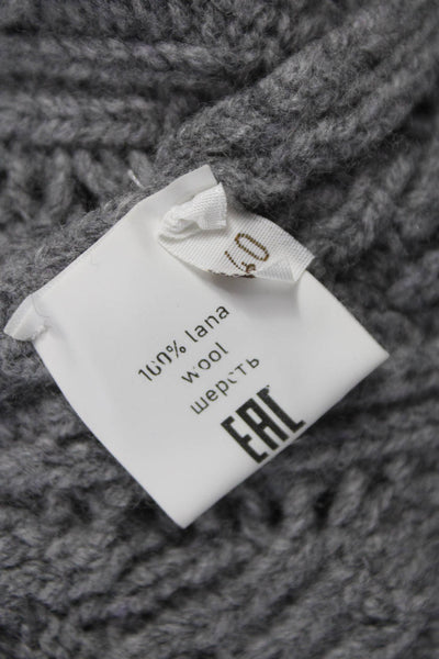 Kangra Women Pullover Sweater Turtleneck Wool Gray Long Sleeve Size 40
