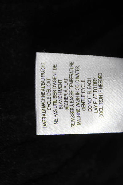 Renuar Women Pullover Sweater Black Mock Neck Long Sleeve Acrylic Size XS