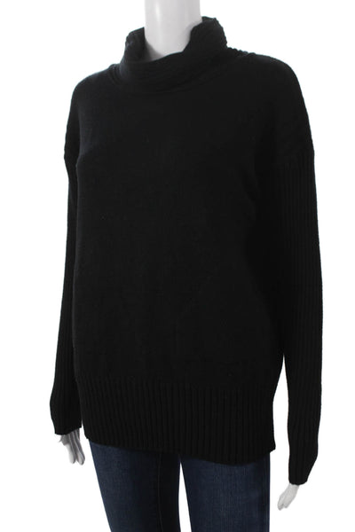 Renuar Women Pullover Sweater Black Cowl Neck Long Sleeve Viscose Size XS