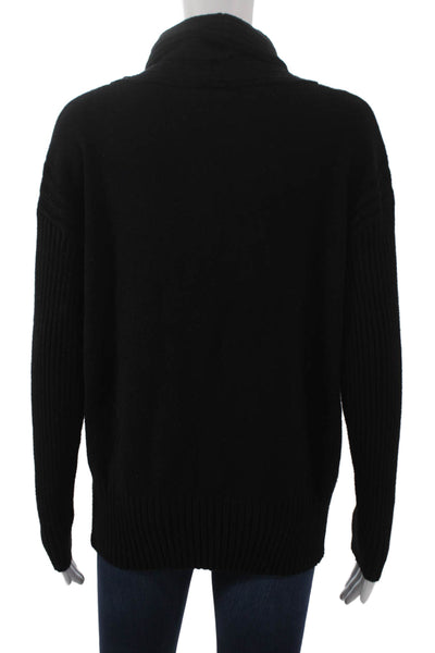 Renuar Women Pullover Sweater Black Cowl Neck Long Sleeve Viscose Size XS