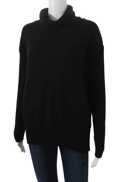 Renuar Women Pullover Sweater Black Cowl Neck Long Sleeve Size XS
