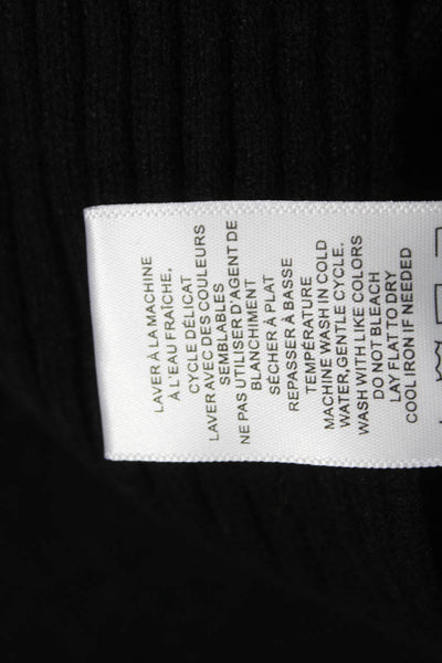 Renuar Women Pullover Sweater Cowl Neck Black Long Sleeve Size M