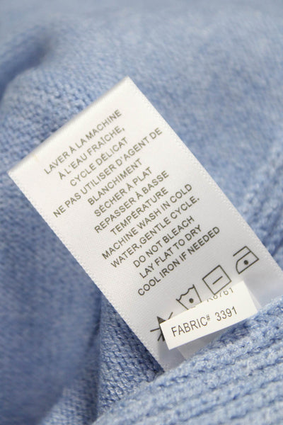 Renuar Women V-Neck Pullover Sweater Blue Viscose Long Sleeve Size M