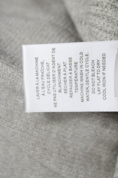 Renuar Women Pullover Sweater V-Neck Long Sleeve Gray Viscose Size L