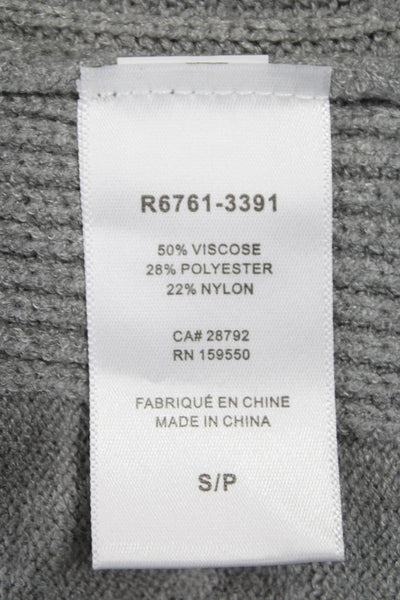 Renuar Women Gray V-Neck Long Sleeve Pullover 50% Viscose Size S