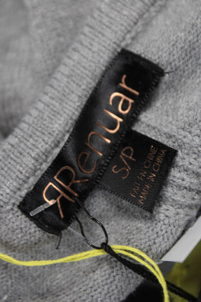 Renuar Women Gray V-Neck Long Sleeve Pullover 50% Viscose Size S