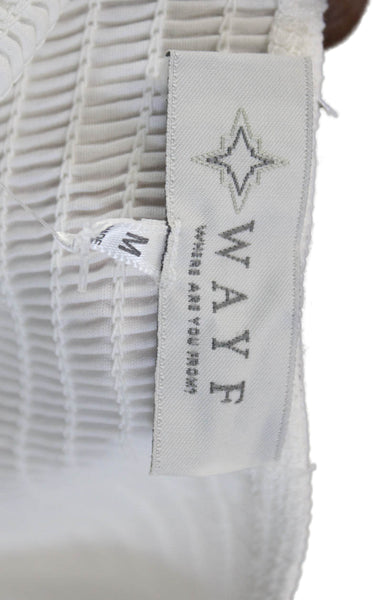 Wayf Women Sundress White Cotton Square Neck Sleeveless Mid-Calf Size M