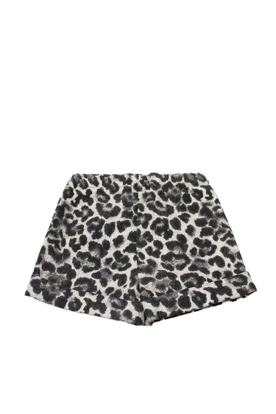 Il Gufo Girls Cotton Animal Print Casual Shorts Black Size 2T