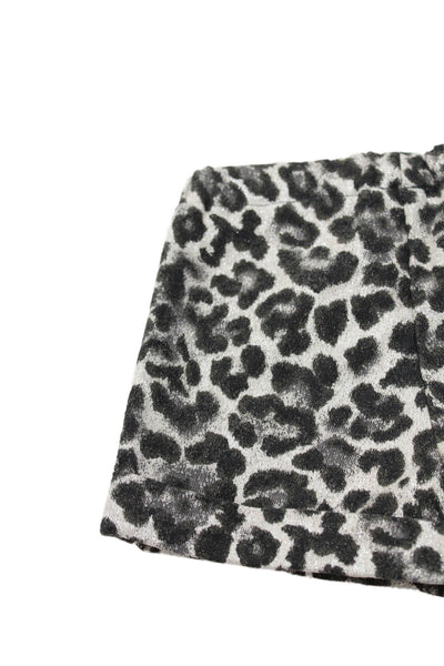 Il Gufo Girls Cotton Animal Print Casual Shorts Black Size 2T