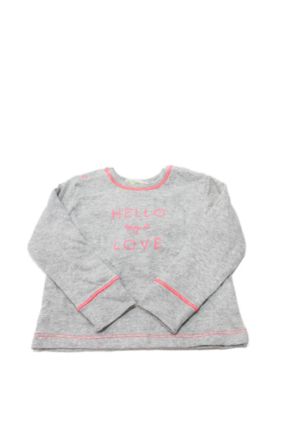 Bonpoint Girls Cotton Long Sleeve Casual T-Shirt Gray Size 12 Months