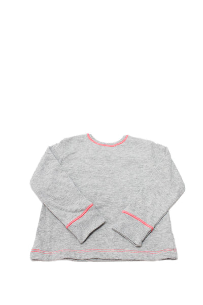 Bonpoint Girls Cotton Long Sleeve Casual T-Shirt Gray Size 12 Months