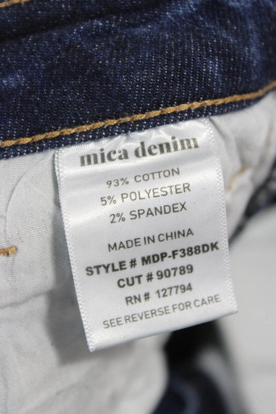 Mica Women Flared Low Rise Jeans Blue Cotton Blend Size 26