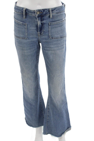 Hidden Womens Flared Blue Jeans Cotton Blend Low Rise Size 27