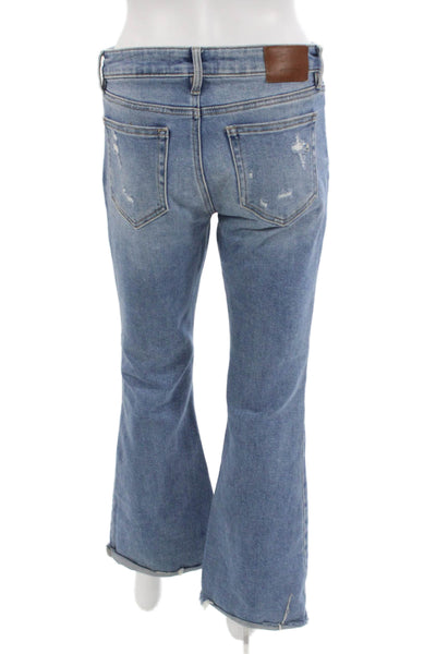 Hidden Womens Flared Blue Jeans Cotton Blend Low Rise Size 27