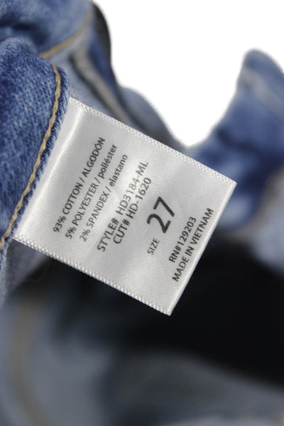 Hidden Womens Flared Blue Jeans Cotton Blend Low Rise Size 27