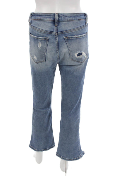 Vervet Women Cropped Blue Cotton Jeans Size 27