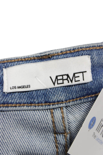 Vervet Women Cropped Blue Cotton Jeans Size 27