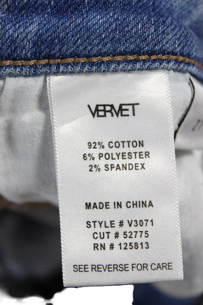 Vervet Women Cropped Blue Cotton Jeans Size 27