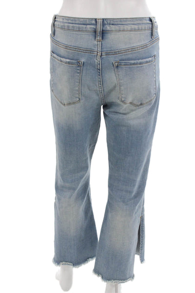 Flying Monkey Womens Cropped Blue Jeans Low Rise Cotton Blend Size 28