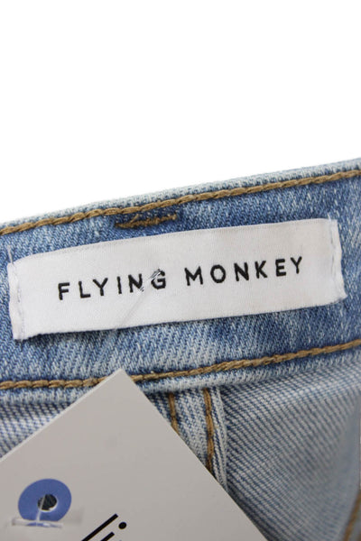 Flying Monkey Womens Cropped Blue Jeans Low Rise Cotton Blend Size 28