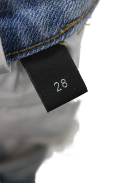 Flying Monkey Womens Cropped Blue Jeans Low Rise Cotton Blend Size 28