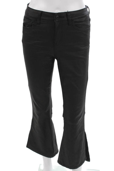 Vervet Women Flared Jeans Black Viscose Button Size 27