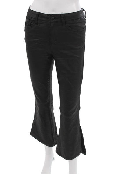 Vervet Women Flared Jeans Black Viscose Button Size 27