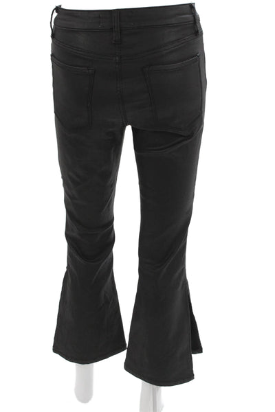 Vervet Women Flared Jeans Black Viscose Button Size 27