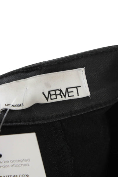 Vervet Women Flared Jeans Black Viscose Button Size 27